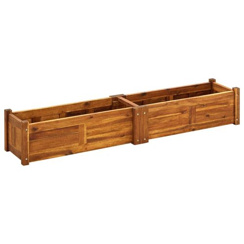 Градинска повдигната леха, акациево дърво, 150x30x25 см