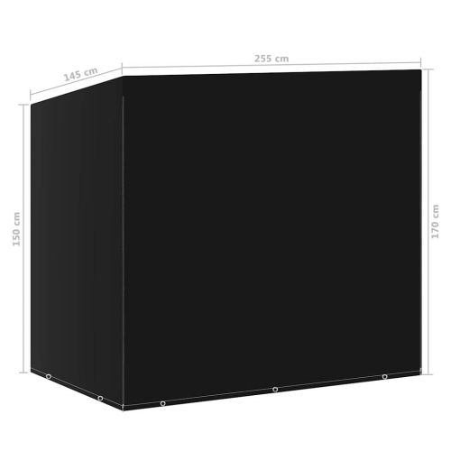 Покривало за градинска люлка, 10 капси, 2 ципа, 255x145x170 см