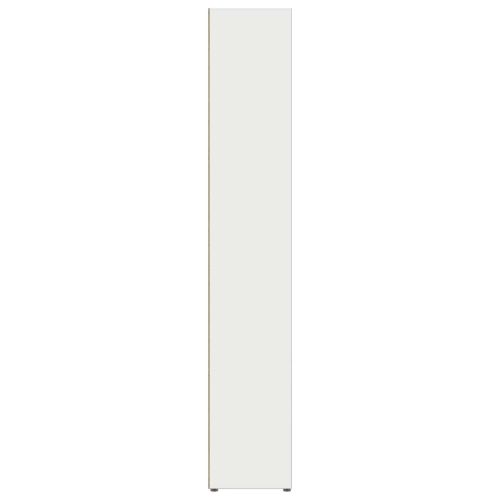 CD шкафове, 2 бр, бели, 21x16x93,5 см, ПДЧ