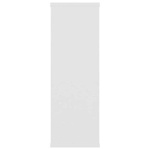 Стенни рафтове, бели, 104x20x58,5 см, инженерно дърво