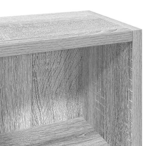 CD шкафове, 2 бр, Сив сонома, 21x16x93,5 см, инженерно дърво