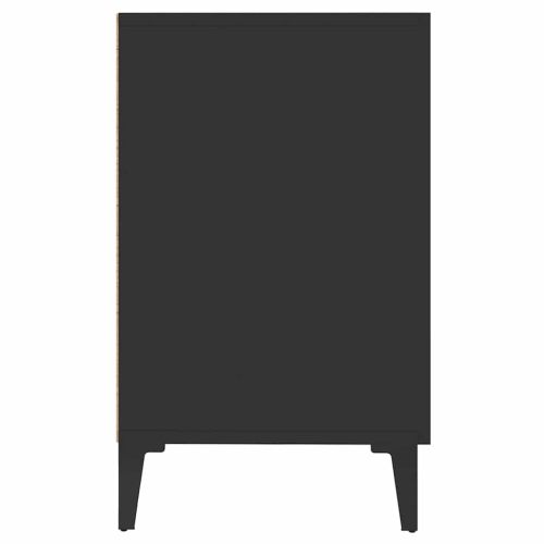 Сайдборд, черен, 100x36x60 см, инженерно дърво