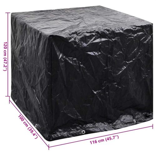 Покривало за IBC контейнер с 8 капси 116x100x120 см