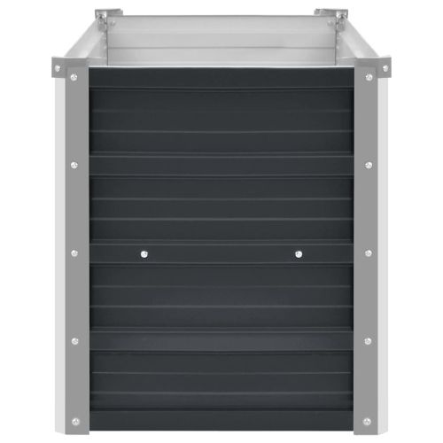 Градинска висока леха антрацит 100x40x45 см поцинкована стомана