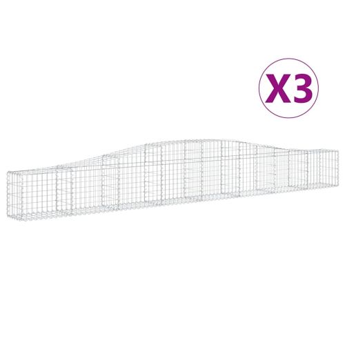 Габионни кошници арка 3 бр 400x30x40/60 см поцинковано желязо