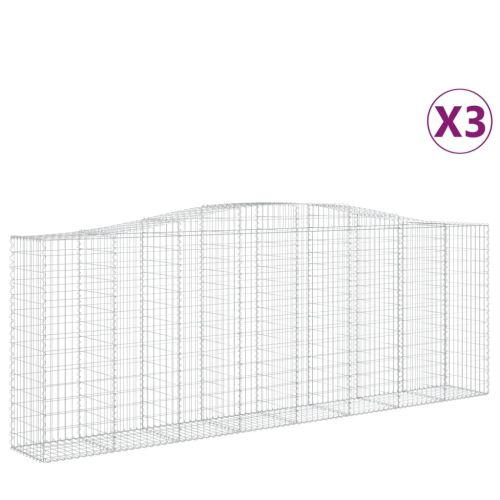 Габионни кошници арка 3 бр 400x50x140/160 см поцинковано желязо