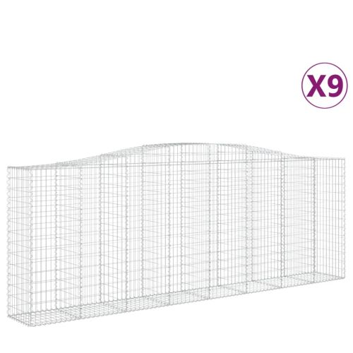 Габионни кошници арка 9 бр 400x50x140/160 см поцинковано желязо