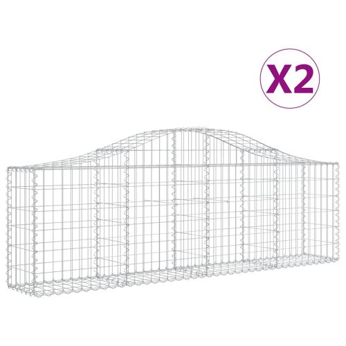 Габионни кошници арка 2 бр 200x30x60/80 см поцинковано желязо