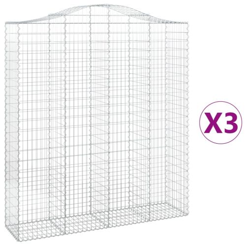 Габионни кошници арка 3 бр 200x50x220/240 см поцинковано желязо