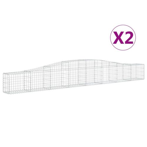 Габионни кошници арка 2 бр 400x30x40/60 см поцинковано желязо