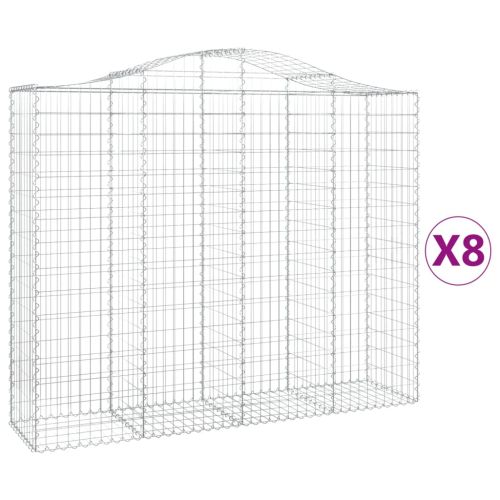 Габионни кошници арка 8 бр 200x50x160/180 см поцинковано желязо