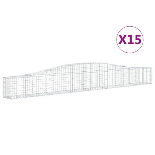 Габионни кошници арка 15 бр 400x30x40/60 см поцинковано желязо