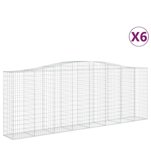 Габионни кошници арка 6 бр 400x50x140/160 см поцинковано желязо