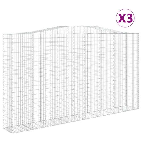 Габионни кошници арка 3 бр 400x50x220/240 см поцинковано желязо