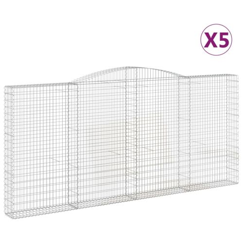 Габионни кошници арка 5 бр 400x30x180/200 см поцинковано желязо