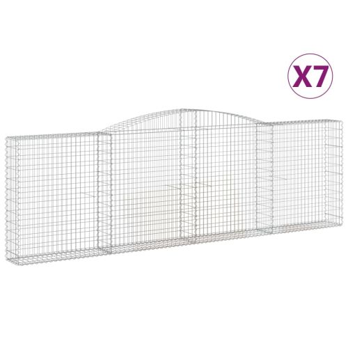 Габионни кошници арка 7 бр 400x30x120/140 см поцинковано желязо