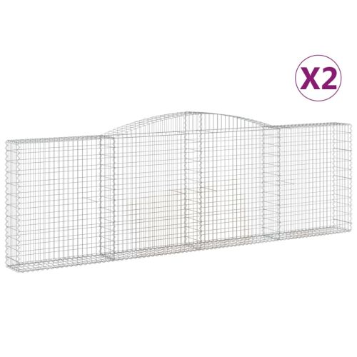 Габионни кошници арка 2 бр 400x30x120/140см поцинковано желязо
