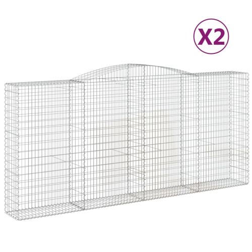 Габионни кошници арка 2 бр 400x50x180/200 см поцинковано желязо