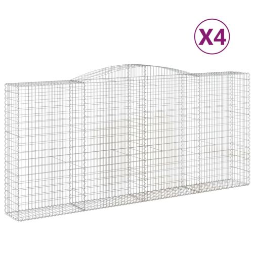 Габионни кошници арка 4 бр 400x50x180/200 см поцинковано желязо