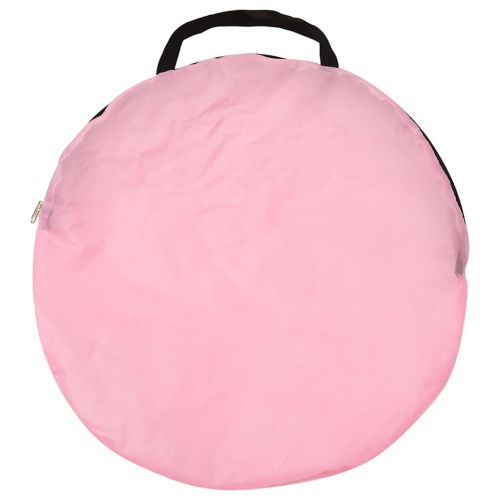 Детска палатка за игра с 250 топки розово 100x100x127 см