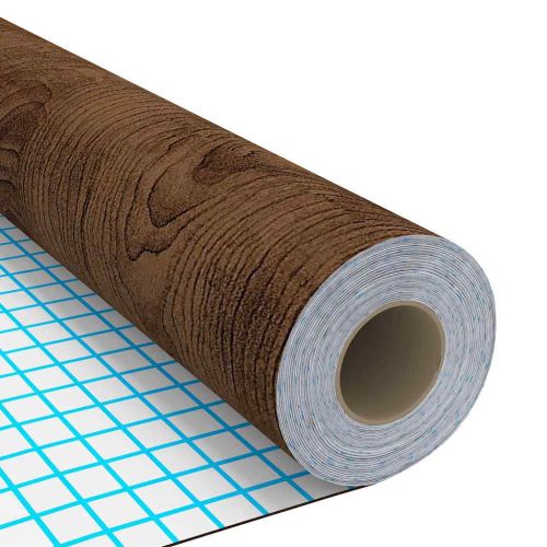 Самозалепващо фолио за врати, 2 бр, тъмен дъб, 210x90 см, PVC
