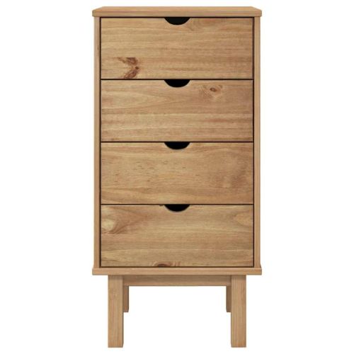 Шкаф с чекмеджета OTTA, 45x39x90 см, борово дърво масив