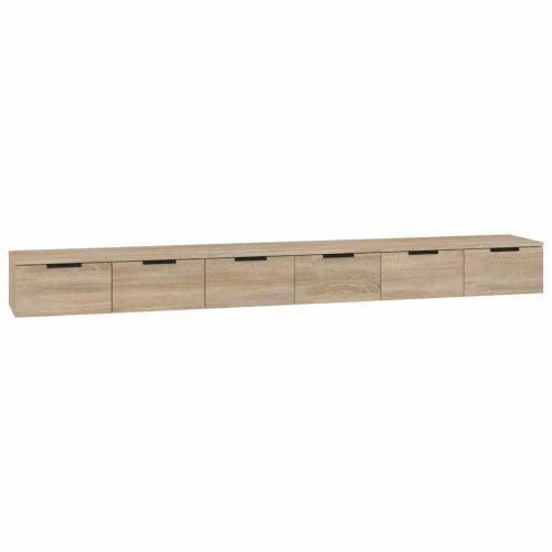 Стенни шкафове 2 бр сонома дъб 102x30x20 см инженерно дърво