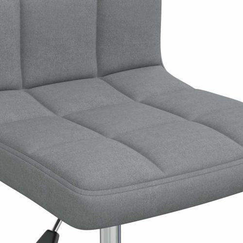 Въртящ се трапезен стол, светлосив, текстил