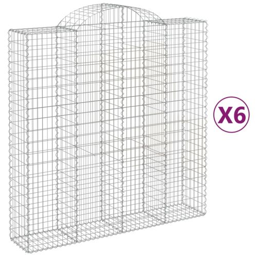 Габионни кошници арка 6 бр 200x50x200/220 см поцинковано желязо
