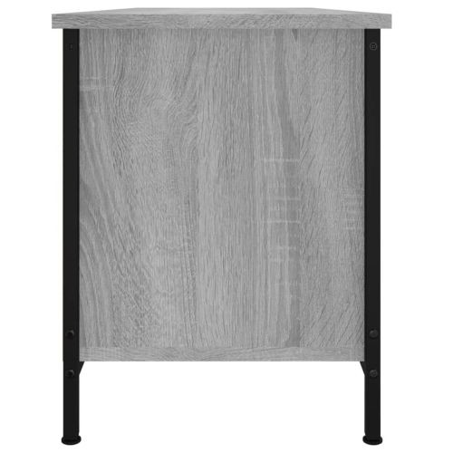 ТВ шкаф с врати, сив сонома, 102x35x45 см, инженерно дърво