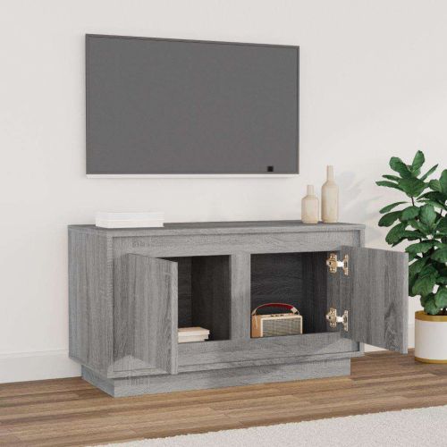ТB шкаф, сив сонома, 80x35x45 см, инженерно дърво