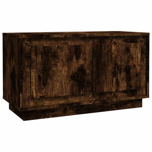 ТВ шкаф, опушен дъб, 80x35x45 см, инженерно дърво