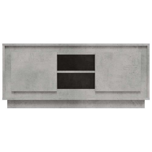 ТВ шкаф, бетонно сиво, 102x35x45 см, инженерно дърво