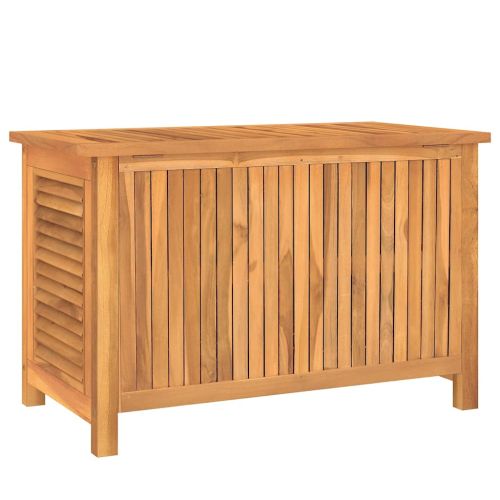 Градинска кутия за съхранение с чанта, 90x50x58 см, тик масив