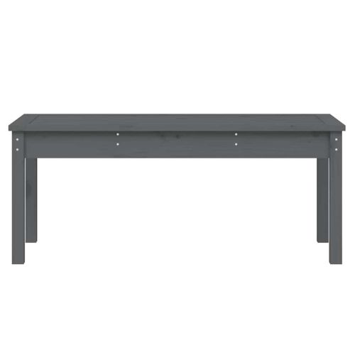 Градинска пейка сива 109x44x45 см борово дърво масив