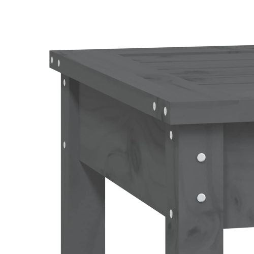 Градинска пейка сива 109x44x45 см борово дърво масив