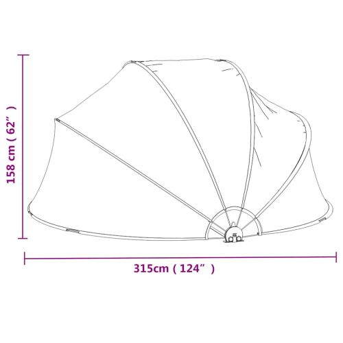 Купол за басейн 315x158 см PVC