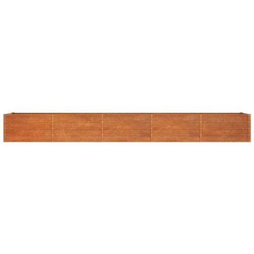 Градинска повдигната леха ръждив 400x80x45 см кортенова стомана