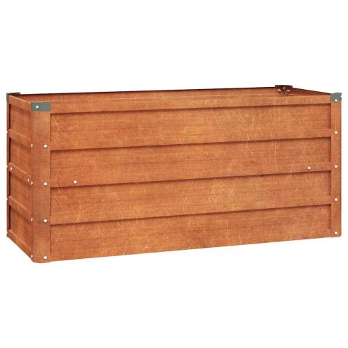 Градинска повдигната леха ръждив 100x40x45 см кортенова стомана