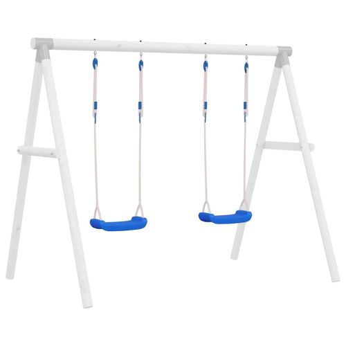 Детски люлки с въжета, 2 бр, сини, 37x15 см, полиетилен