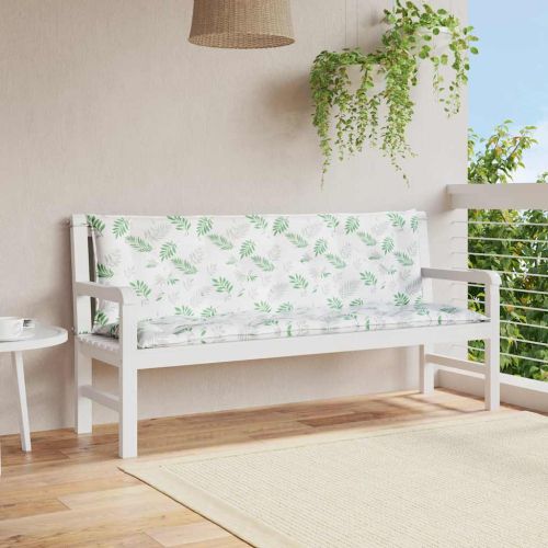 Възглавници за градински пейки 2 бр на листа 150x50x7 см плат