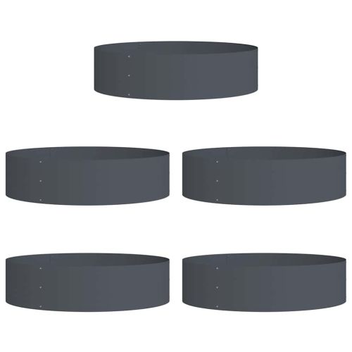 Пръстен за саксия 5 бр. Антрацит 80 x 80 x 20 cm