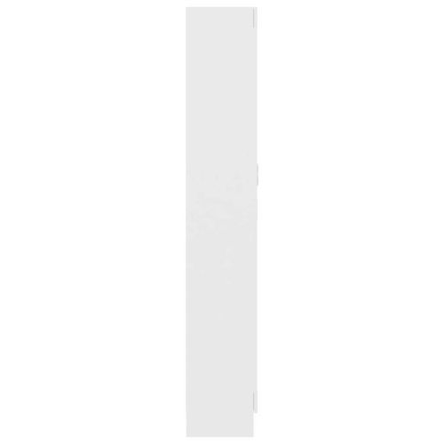 Библиотека, бяла, 82,5x30,5x185,5 см, инженерно дърво