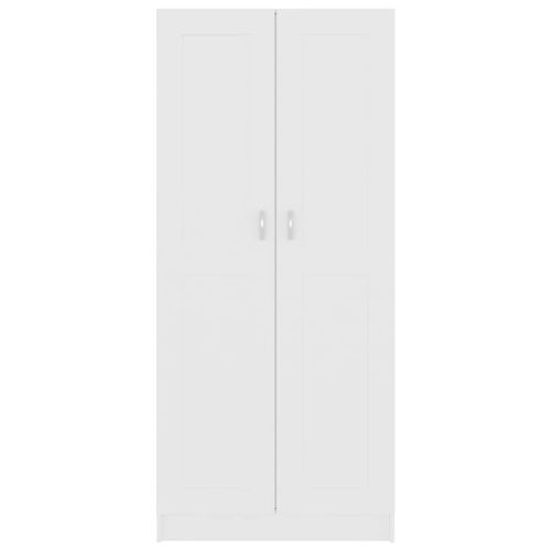 Библиотека, бяла, 82,5x30,5x185,5 см, инженерно дърво