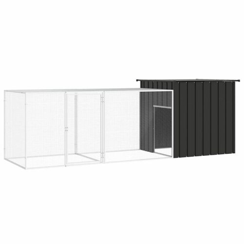 Клетка за пилета, антрацит, 300x91x100 см, поцинкована стомана