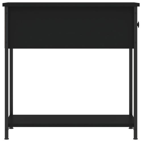 Нощно шкафче, черно, 30x60x60 см, инженерно дърво