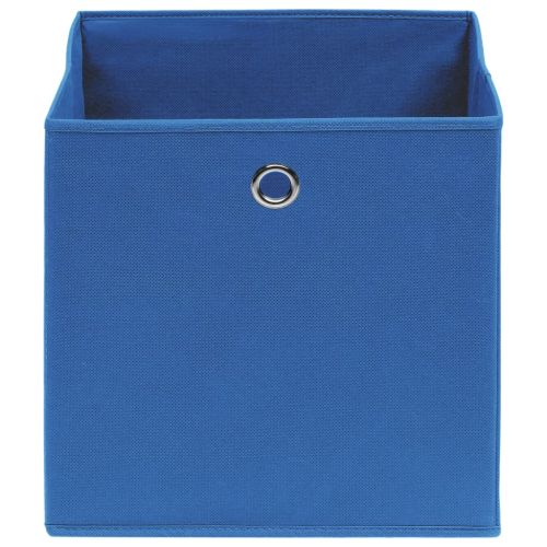 Кутии за съхранение 4 бр сини 32x32x32 см плат