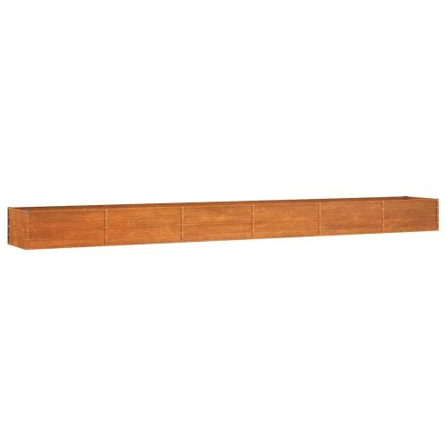 Градинска повдигната леха ръждив 600x80x45 см кортенова стомана