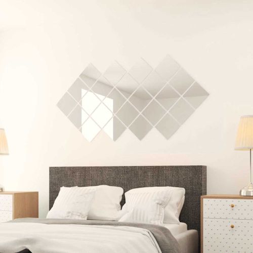 Огледални плочки, 48 бр, квадратно стъкло