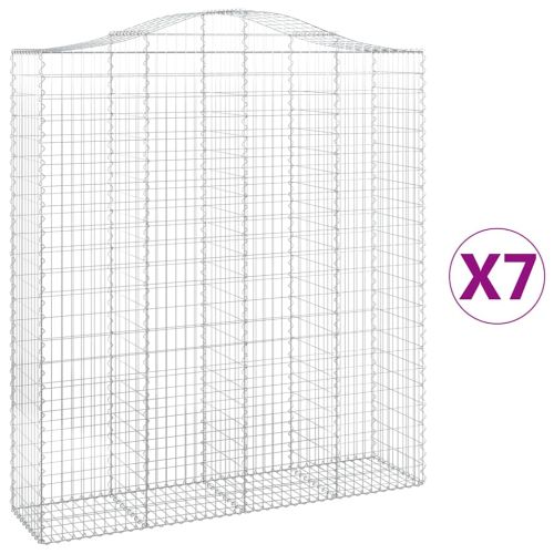 Габионни кошници арка 7 бр 200x50x220/240 см поцинковано желязо